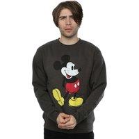 Disney Men's Mickey Mouse Classic Kick Sweatshirt in Mid Grey | Size: Large
