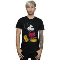 Disney Men's Mickey Mouse Classic Kick T-Shirt in Black | Size: 3XL