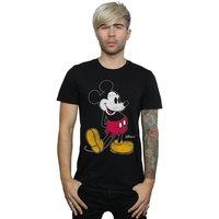 Disney Men's Mickey Mouse Classic Kick T-Shirt in Black | Size: 4XL