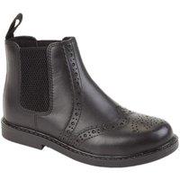 Roamers Men's Leather Ankle Boots in Black | Size: 3