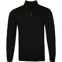 SOL'S Men's Stan Contrast Zip Neck Sweatshirt in Black | Size: Small