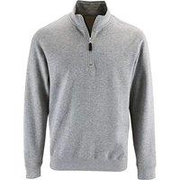 SOL'S Men's Stan Contrast Zip Neck Sweatshirt in Grey | Size: XL
