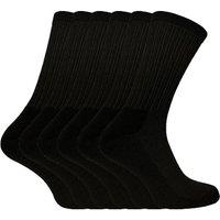 Sock Snob Men's 6 Pairs Bamboo Cotton Running Sport Socks in Black | Size: 4-7