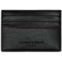 Watson & Wolfe Men's Slim Card Holder in Black