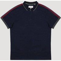 Larsson & Co Men's Shoulder Panel Polo in Navy | Size: Large