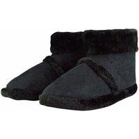 Slipper Snob Men's Soft Plush Lined Memory Foam Slipper Booties in Black | Size: 7