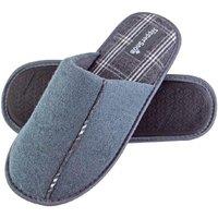 Slipper Snob Men's Slip On Style Wide Back Mule Slippers in Grey | Size: 7