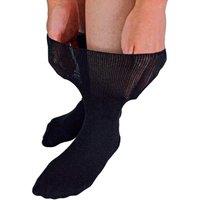 Dr.Socks Men's 1 Pack Extra Wide Bamboo Oedema Socks in Black | Size: 4-7