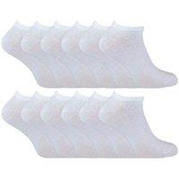 Sock Snob Men's 12 Pairs Cotton Low Cut Trainer Socks in Grey | Size: 12-14
