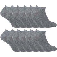 Sock Snob Men's 12 Pairs Cotton Low Cut Trainer Socks in Black | Size: 4-5