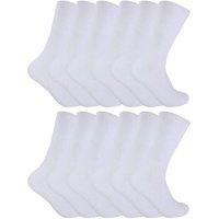 Sock Snob Men's 12 Pairs Thin Non Elastic Thermal Diabetic Socks in White | Size: 6-11