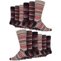 Sock Snob Men's 12 Pair Cotton Dress Socks in Burgundy | Size: 6-11