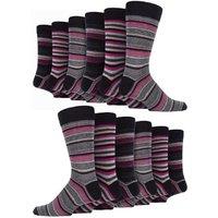 Sock Snob Men's 12 Pair Cotton Dress Socks in Pink | Size: 6-11