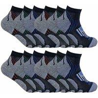 Sock Snob Men's 12 Pair Black Low Cut Cycling Socks for Running, Gym & Sport | Size: 6-11