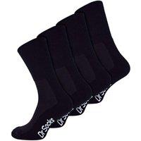 Dr.Socks Men's 4 Pack Extra Wide Non Elastic Bamboo Diabetic Socks in Black | Size: 4-7