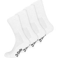 Dr.Socks Men's 4 Pack Extra Wide Non Elastic Bamboo Diabetic Socks in White | Size: 6-8