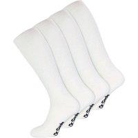 Dr.Socks Men's 4 Pack Extra Wide Knee High Bamboo Diabetic Socks in White | Size: 4-7