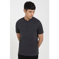 Larsson & Co Men's 1/4 Zip Heavy T-Shirt in Grey | Size: Medium