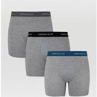 Larsson & Co Men's 3 Pack Boxers in Grey | Size: Large