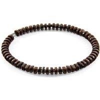 ANCHOR & CREW Men's Adam Silver & Stone SKINNY Bracelet in Grey | Size: 21 cm
