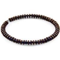 ANCHOR & CREW Men's Adam Silver & Stone SKINNY Bracelet in Blue | Size: 23 cm