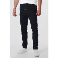 Larsson & Co Men's Drawstring Waist Chino Trouser in Navy | Size: 34R