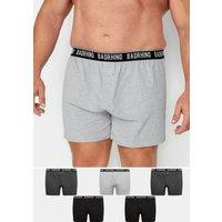BadRhino Men's 5 Pack Loose Fit Boxers in Grey | Size: 2XL