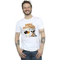 Disney Men's Winnie The Pooh & Piglet Happy Halloween T-Shirt in White | Size: XL