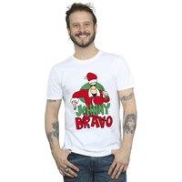 Johnny Bravo Men's Johnny Christmas T-Shirt in White | Size: Large