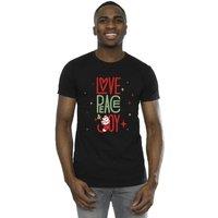 Disney Men's The Aristocats Marie Love Peace Joy T-Shirt in Black | Size: 5XL