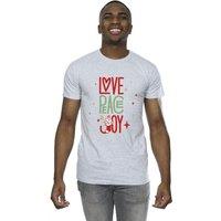 Disney Men's The Aristocats Marie Love Peace Joy T-Shirt in Grey | Size: 4XL