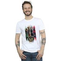 DC Comics Men's Black Adam JSA Gold Badge T-Shirt in White | Size: Small