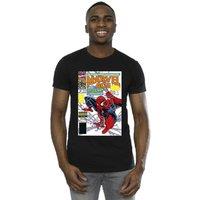 Marvel Men's Spider-Man Age Comic Cover T-Shirt in Black | Size: 3XL