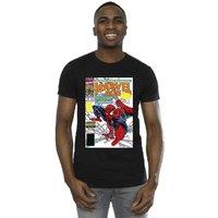 Marvel Men's Spider-Man Age Comic Cover T-Shirt in Black | Size: 5XL