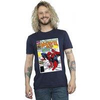 Marvel Men's Spider-Man Age Comic Cover T-Shirt in Navy | Size: 5XL
