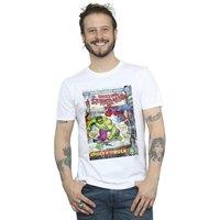 Marvel Men's Spider-Man VS Hulk Cover T-Shirt in White | Size: Small