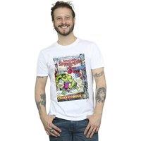 Marvel Men's Spider-Man VS Hulk Cover T-Shirt in White | Size: 2XL