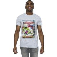 Marvel Men's Spider-Man VS Hulk Cover T-Shirt in Grey | Size: 3XL