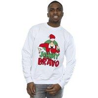Johnny Bravo Men's Johnny Christmas Sweatshirt in White | Size: 4XL