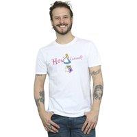 Disney Men's Alice In Wonderland How Curious T-Shirt in White | Size: XL