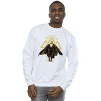 DC Comics Men's Black Adam Rising Golden Symbols Sweatshirt in White | Size: 2XL