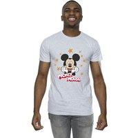 Disney Men's Mickey Mouse Stars T-Shirt in Grey | Size: 2XL