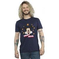 Disney Men's Mickey Mouse Stars T-Shirt in Navy | Size: 2XL