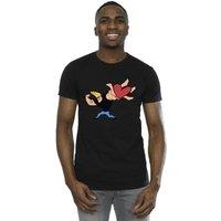 Johnny Bravo Men's Heart Present T-Shirt in Black | Size: 2XL