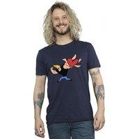 Johnny Bravo Men's Heart Present T-Shirt in Navy | Size: 2XL