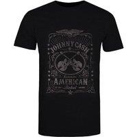 Johnny Cash Men's American Rebel T-Shirt in Black | Size: Medium