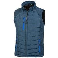 Result Men's Black Compass Padded Soft Shell Gilet in Dark Navy | Size: 2XL