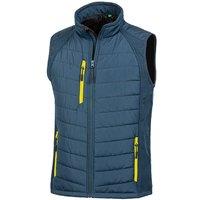 Result Men's Black Compass Padded Soft Shell Gilet in Dark Blue | Size: Small