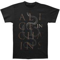 Alice In Chains Men's Snake T-Shirt in Black | Size: Small