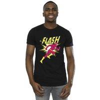DC Comics Men's The Flash Running T-Shirt in Black | Size: XL